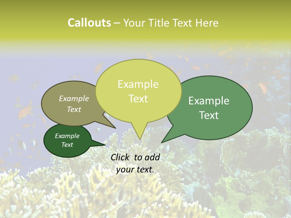 Underwater Landscape With Surgeon-Fish. Red Sea PowerPoint Template