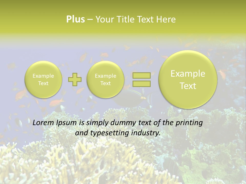 Underwater Landscape With Surgeon-Fish. Red Sea PowerPoint Template