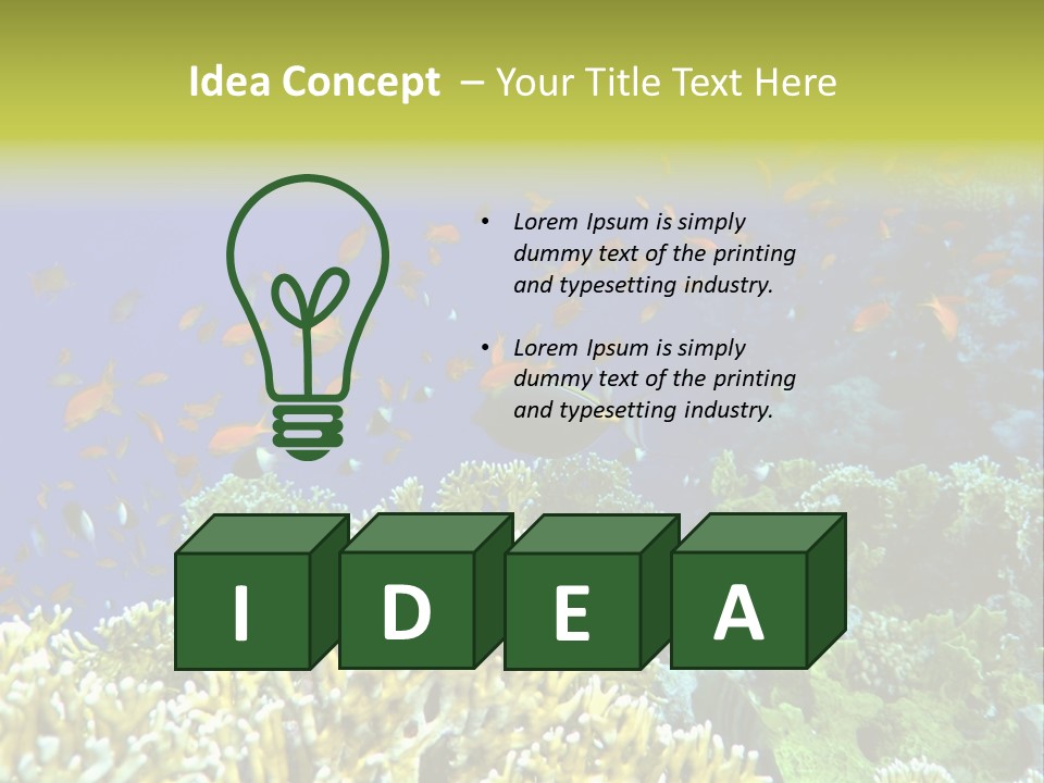 Underwater Landscape With Surgeon-Fish. Red Sea PowerPoint Template