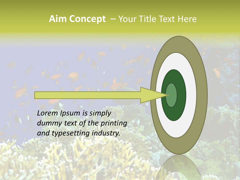 Underwater Landscape With Surgeon-Fish. Red Sea PowerPoint Template