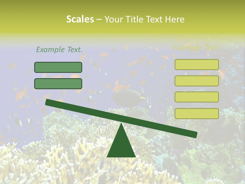 Underwater Landscape With Surgeon-Fish. Red Sea PowerPoint Template