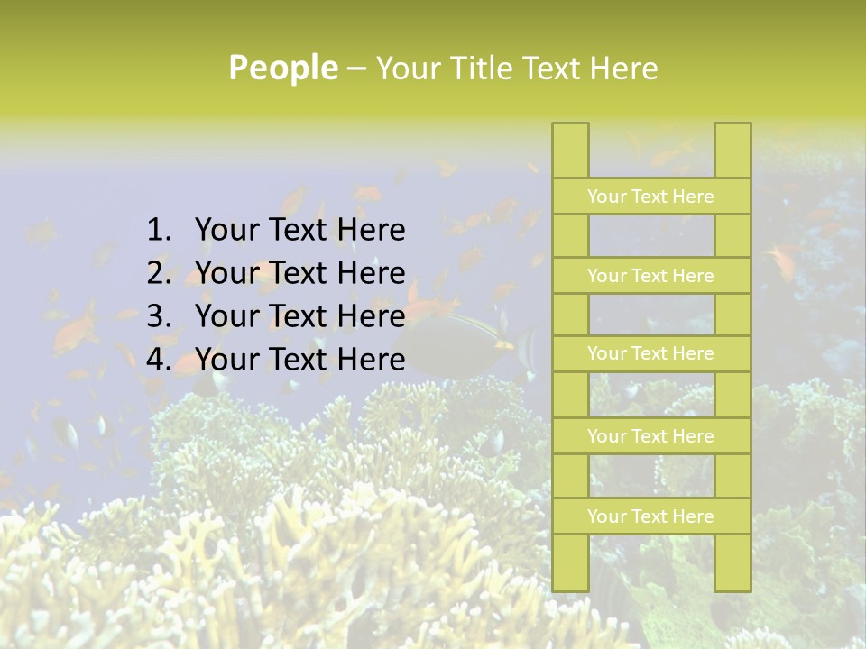 Underwater Landscape With Surgeon-Fish. Red Sea PowerPoint Template