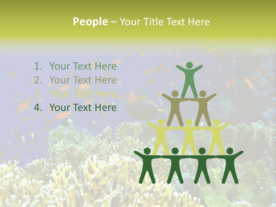 Underwater Landscape With Surgeon-Fish. Red Sea PowerPoint Template