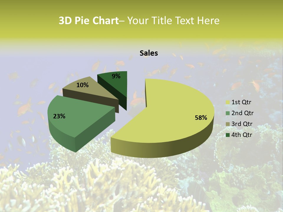 Underwater Landscape With Surgeon-Fish. Red Sea PowerPoint Template