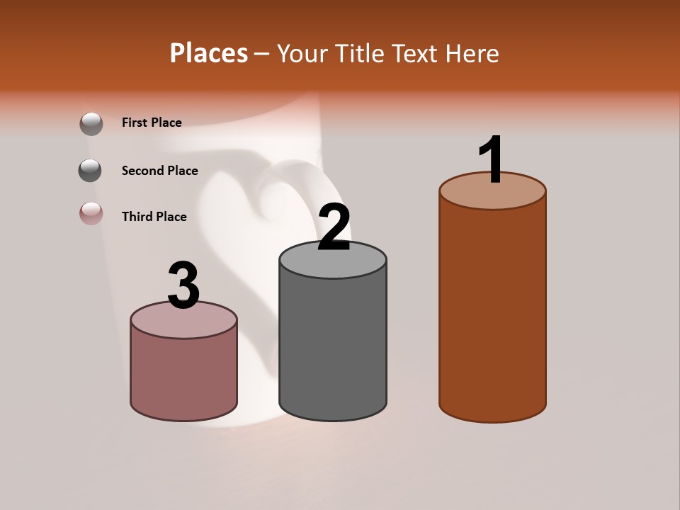 White Cup Full Of Drink PowerPoint Template