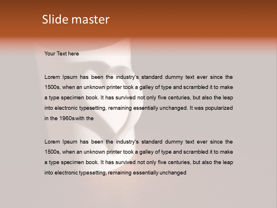 White Cup Full Of Drink PowerPoint Template