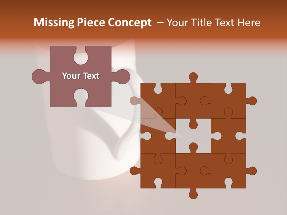 White Cup Full Of Drink PowerPoint Template