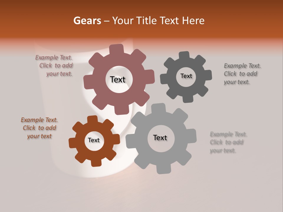 White Cup Full Of Drink PowerPoint Template