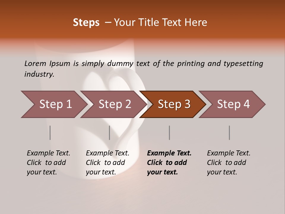 White Cup Full Of Drink PowerPoint Template