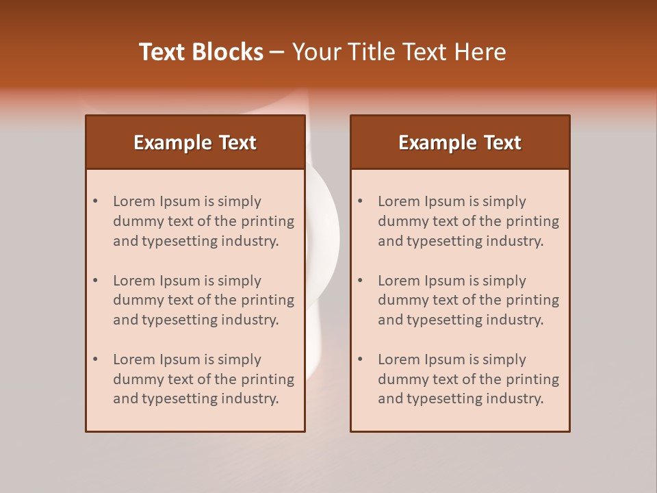 White Cup Full Of Drink PowerPoint Template