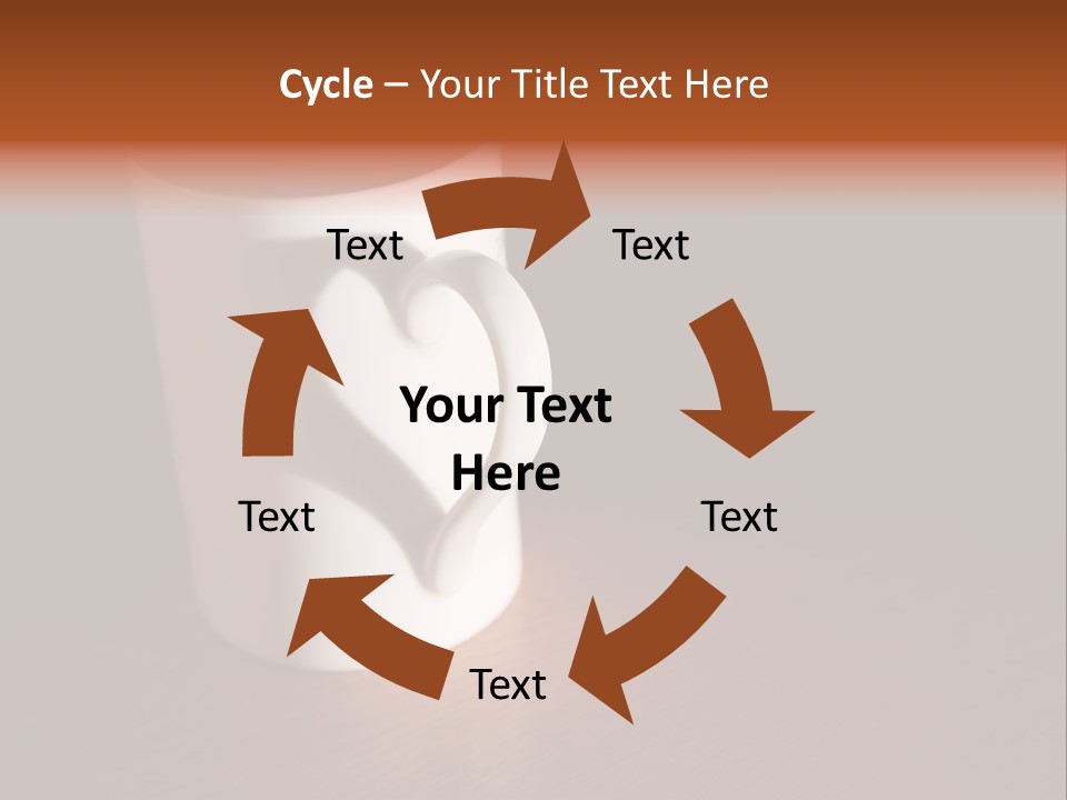 White Cup Full Of Drink PowerPoint Template