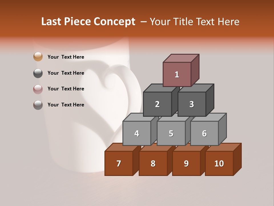 White Cup Full Of Drink PowerPoint Template