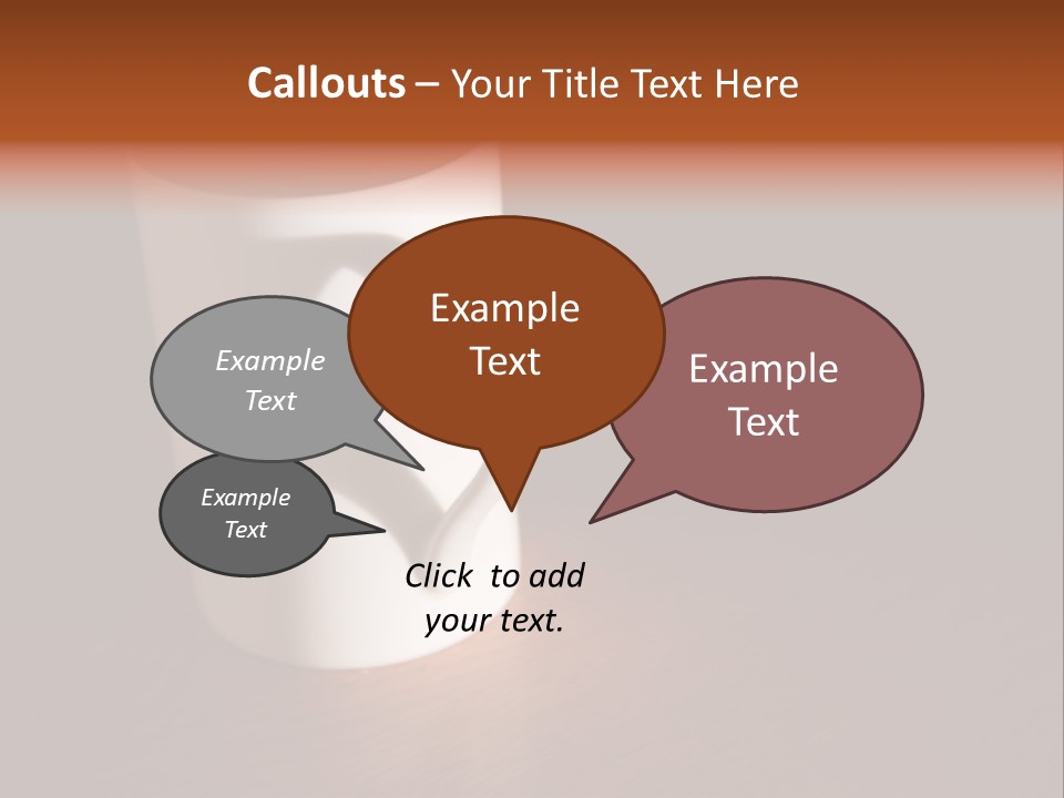 White Cup Full Of Drink PowerPoint Template