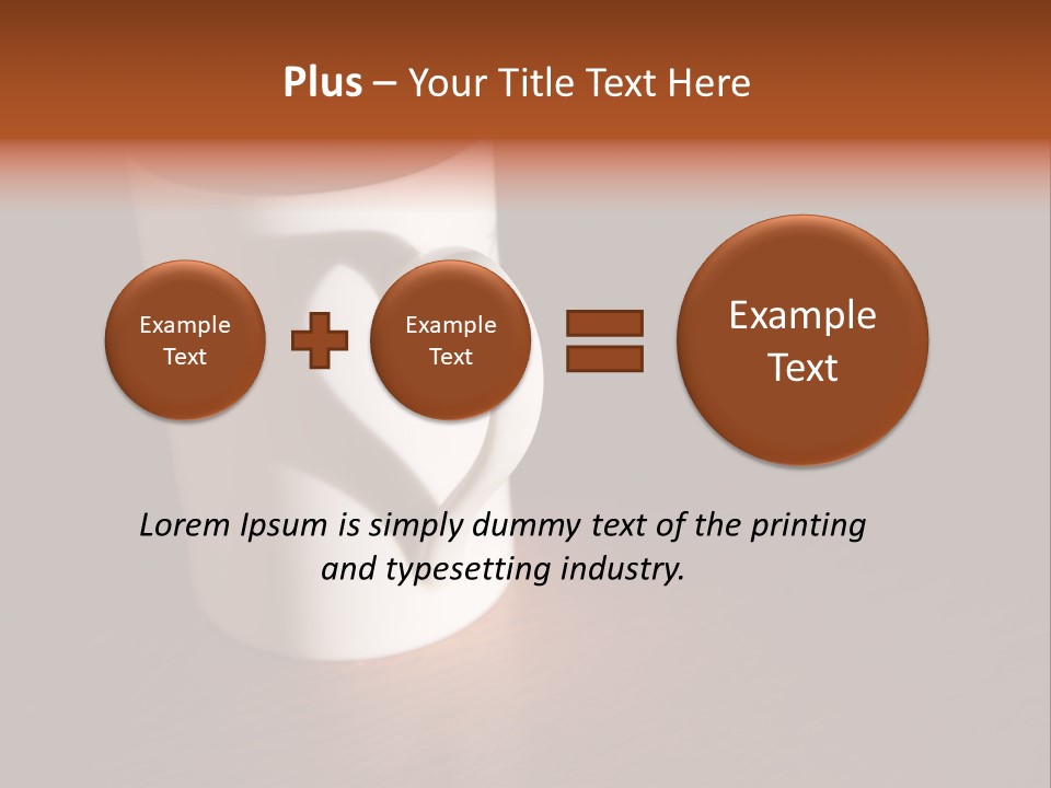 White Cup Full Of Drink PowerPoint Template