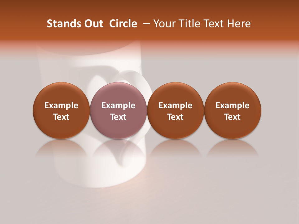 White Cup Full Of Drink PowerPoint Template