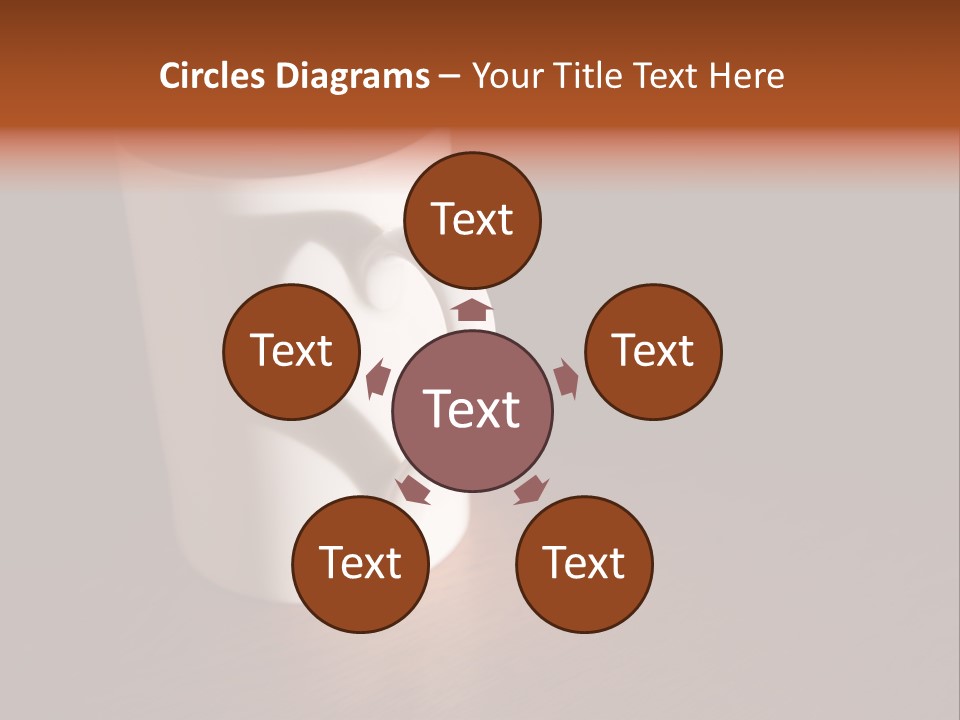 White Cup Full Of Drink PowerPoint Template