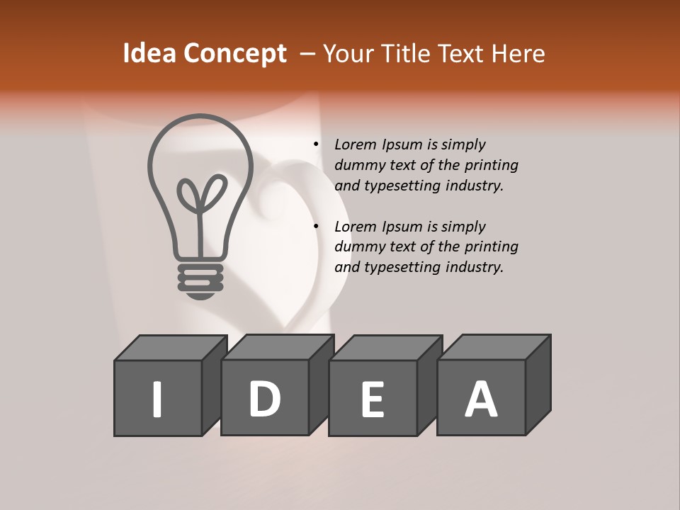 White Cup Full Of Drink PowerPoint Template