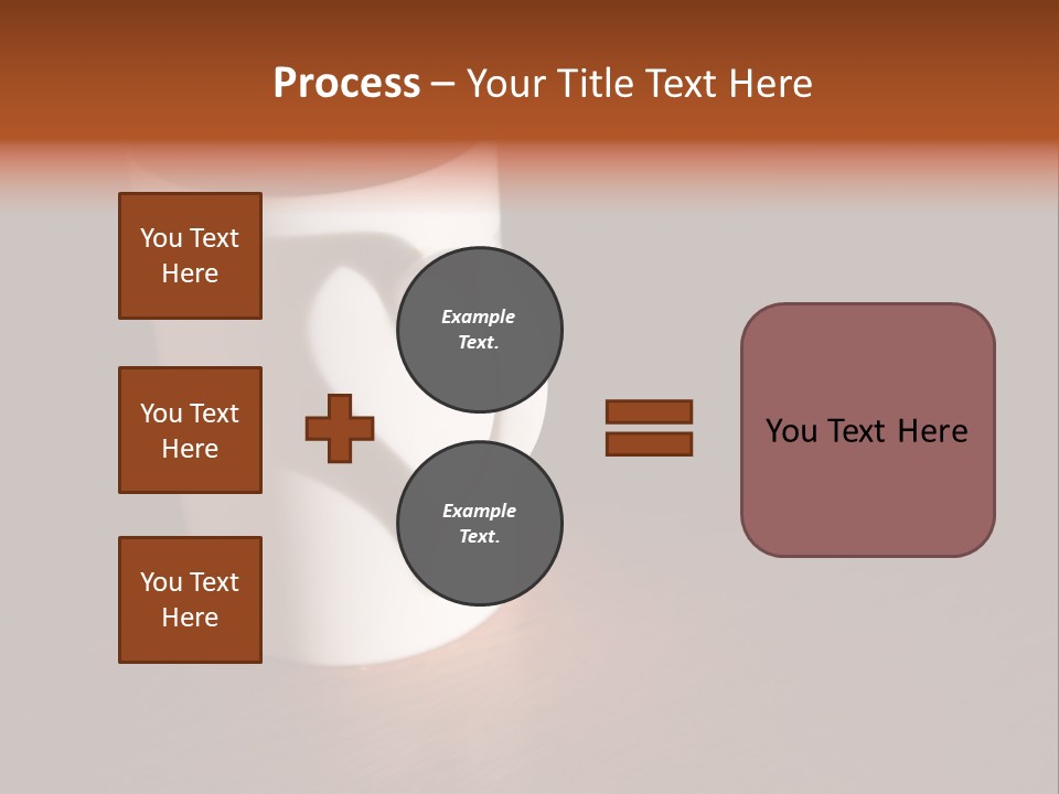 White Cup Full Of Drink PowerPoint Template