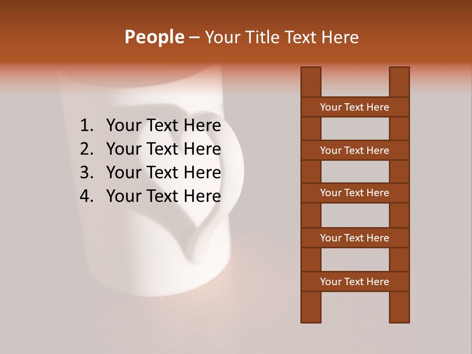 White Cup Full Of Drink PowerPoint Template