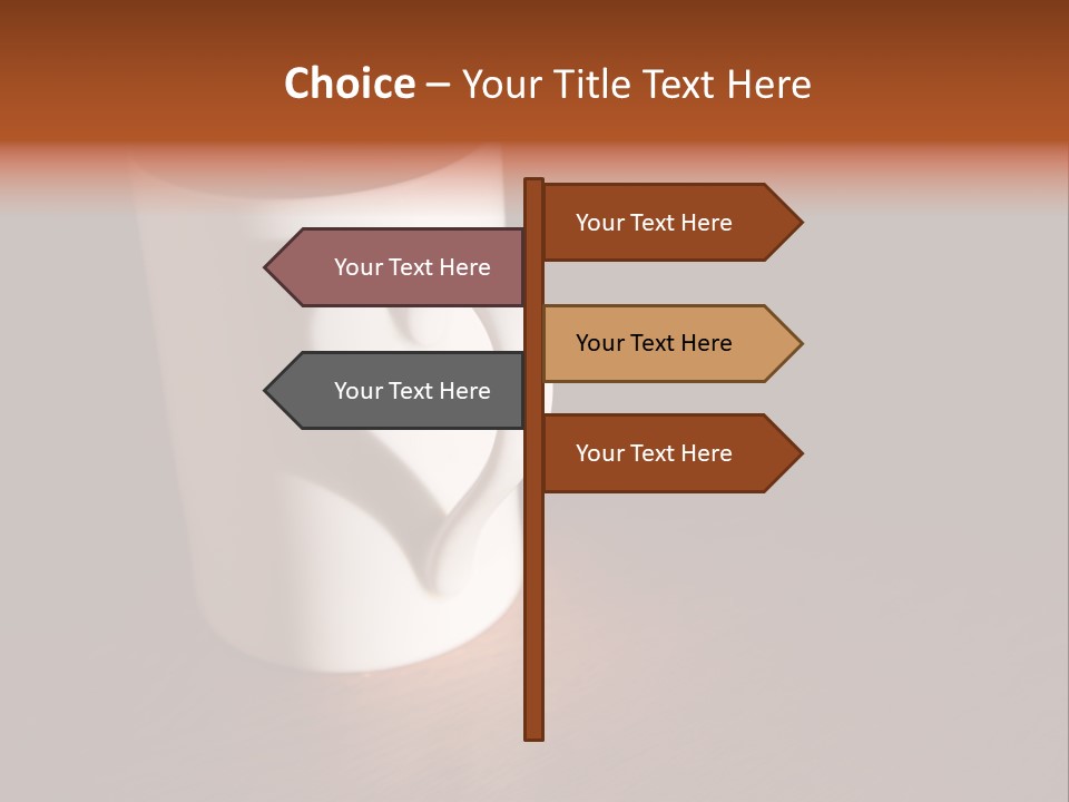 White Cup Full Of Drink PowerPoint Template