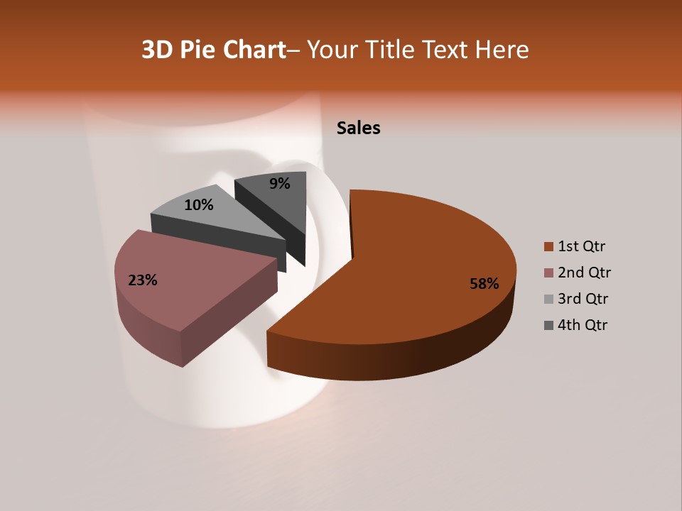 White Cup Full Of Drink PowerPoint Template