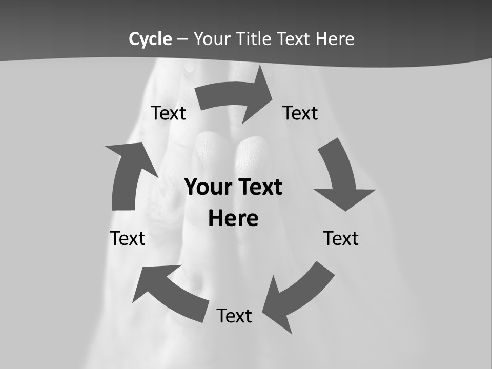 A Person With Their Hands Folded In Prayer PowerPoint Template