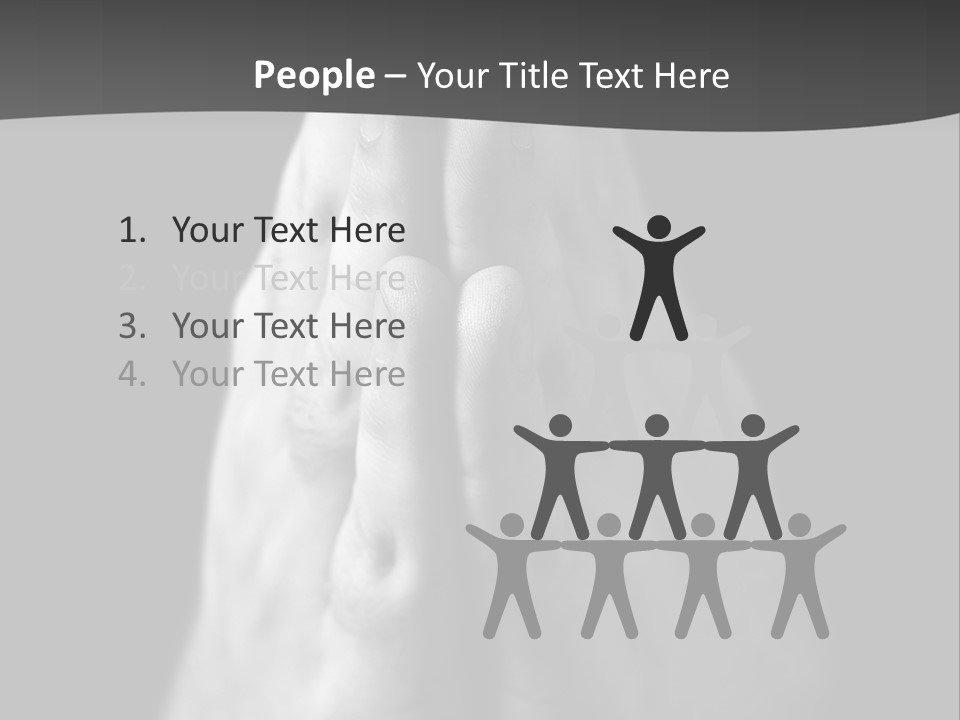 A Person With Their Hands Folded In Prayer PowerPoint Template