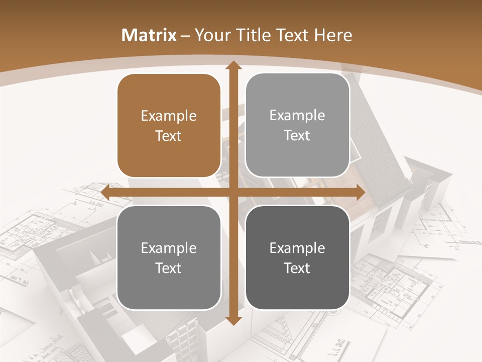 Architecture Model House Showing Building Structure PowerPoint Template