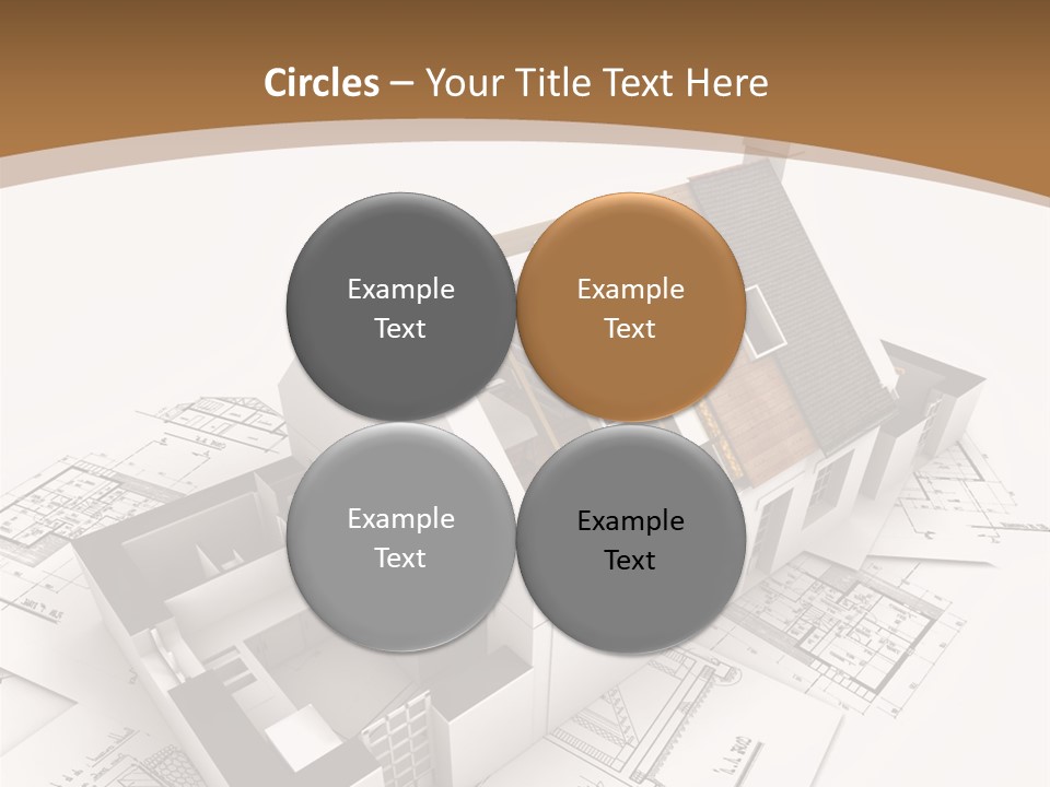 Architecture Model House Showing Building Structure PowerPoint Template