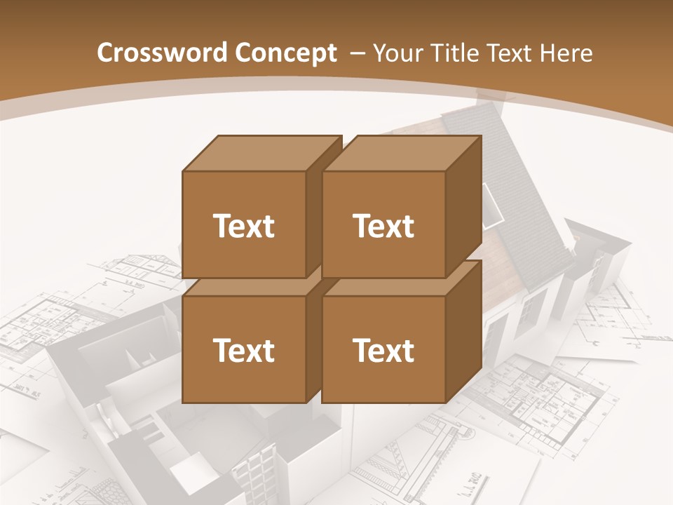 Architecture Model House Showing Building Structure PowerPoint Template