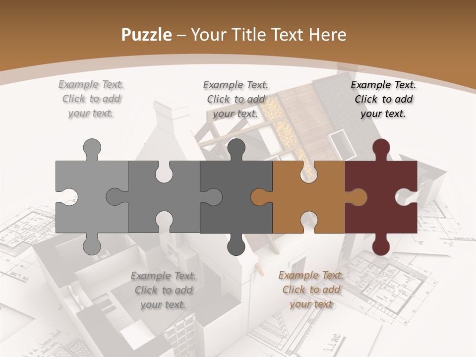 Architecture Model House Showing Building Structure PowerPoint Template