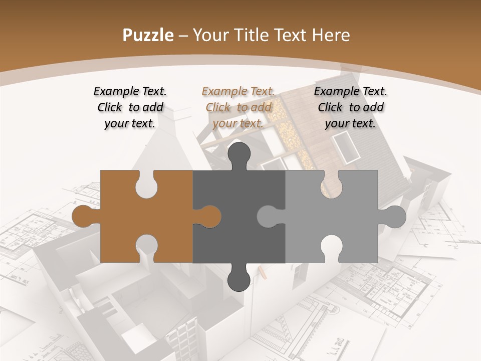 Architecture Model House Showing Building Structure PowerPoint Template