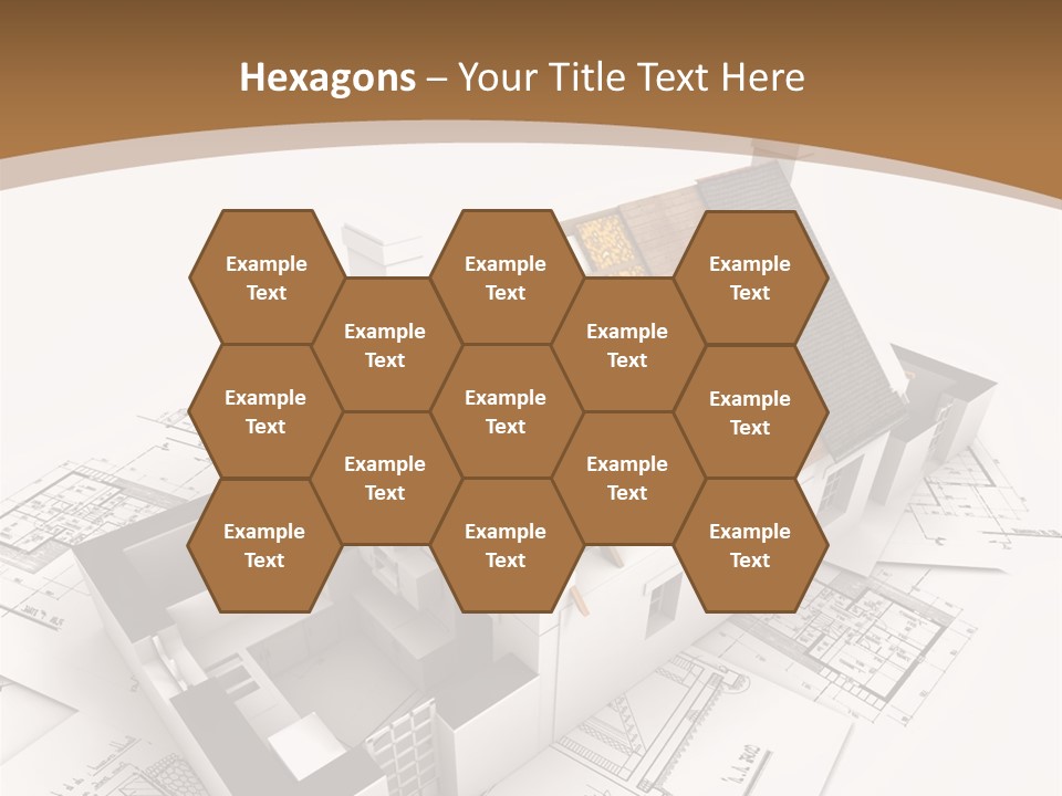 Architecture Model House Showing Building Structure PowerPoint Template