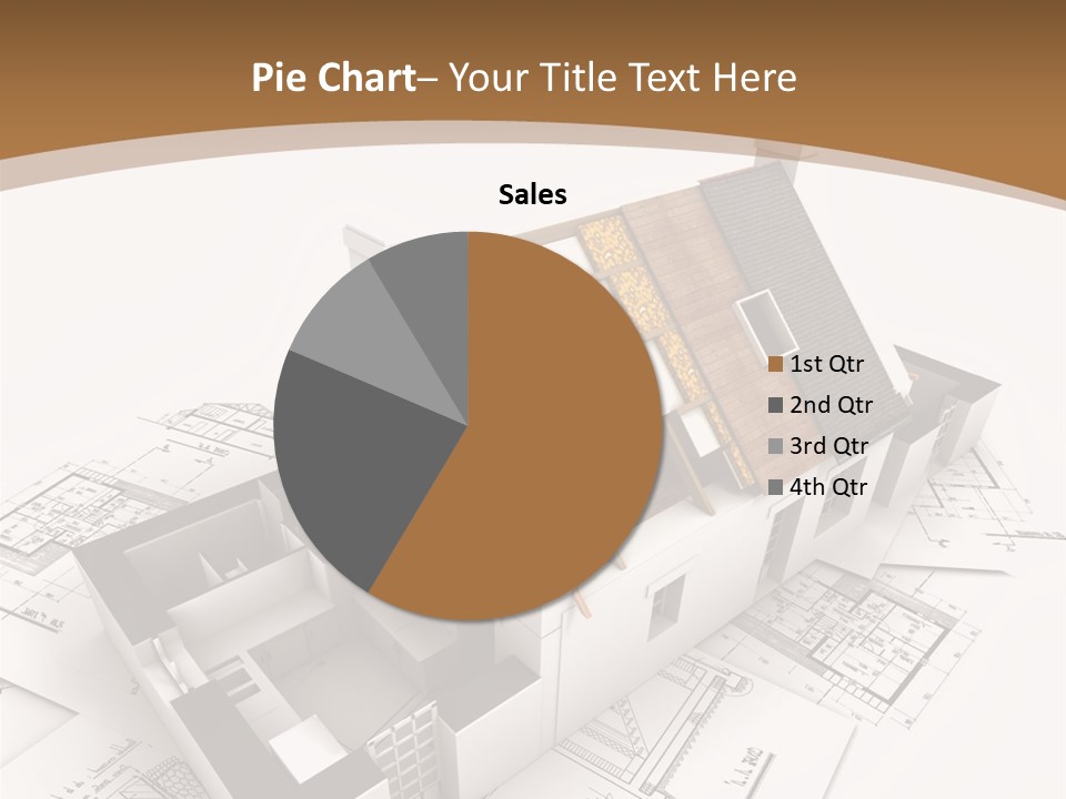 Architecture Model House Showing Building Structure PowerPoint Template