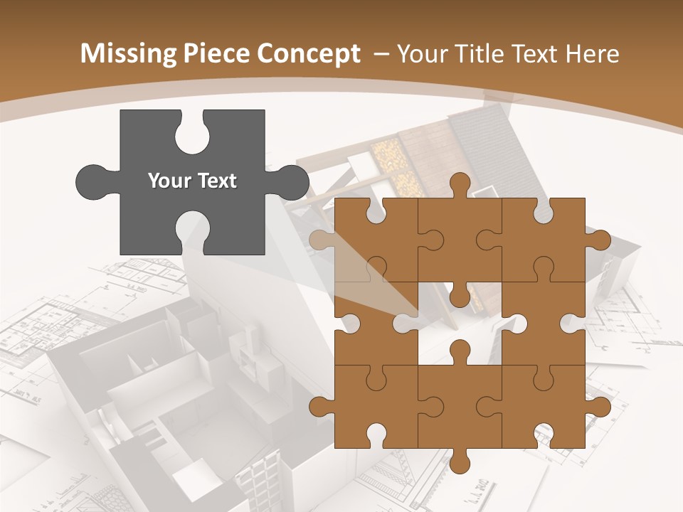 Architecture Model House Showing Building Structure PowerPoint Template
