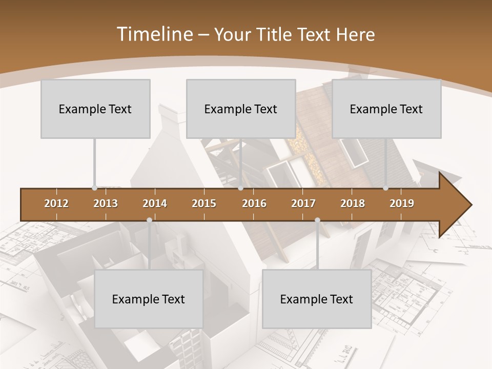 Architecture Model House Showing Building Structure PowerPoint Template