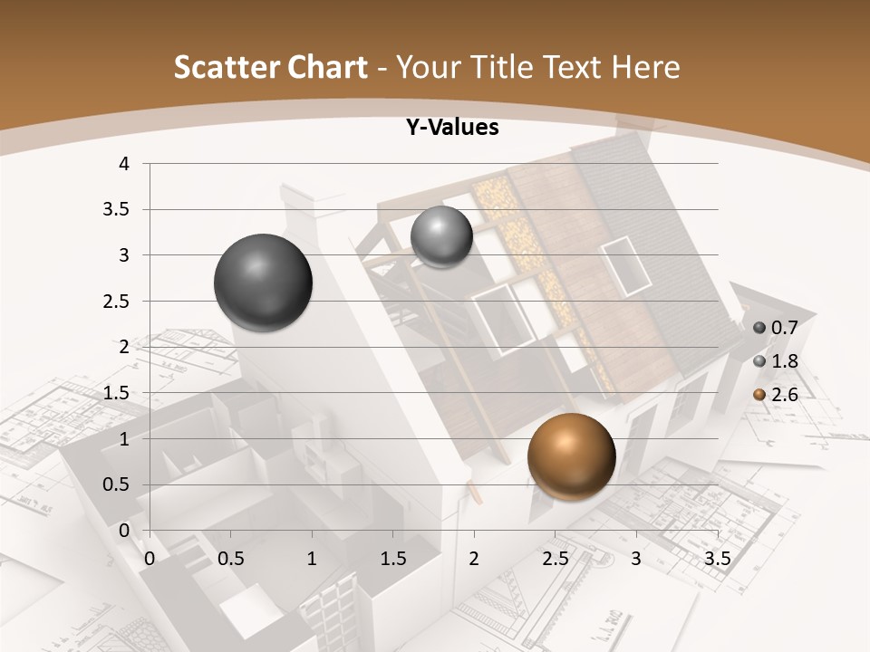 Architecture Model House Showing Building Structure PowerPoint Template