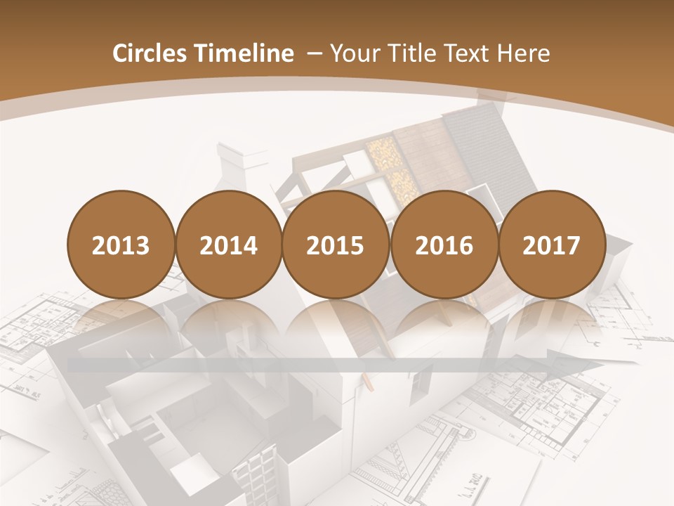 Architecture Model House Showing Building Structure PowerPoint Template