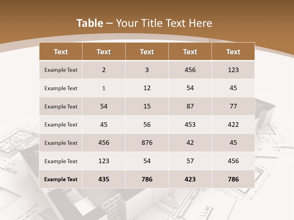 Architecture Model House Showing Building Structure PowerPoint Template
