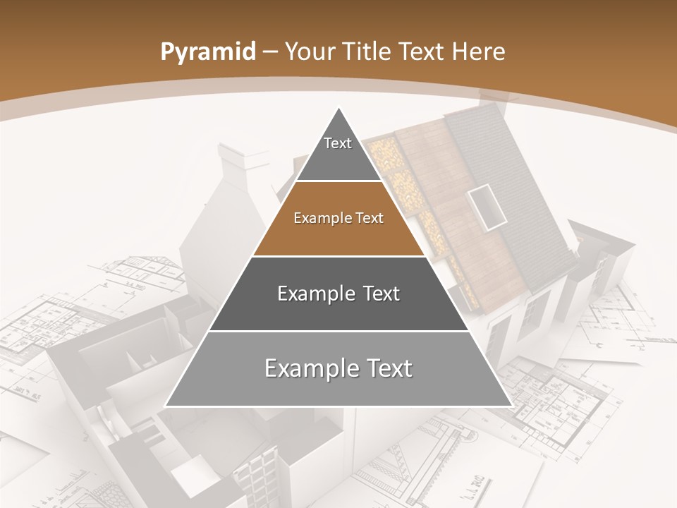 Architecture Model House Showing Building Structure PowerPoint Template
