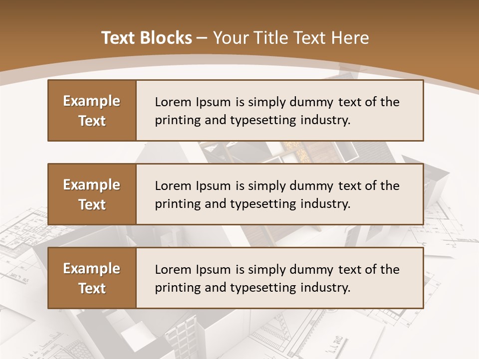 Architecture Model House Showing Building Structure PowerPoint Template