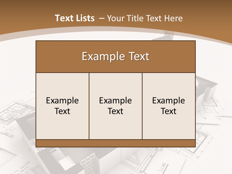 Architecture Model House Showing Building Structure PowerPoint Template