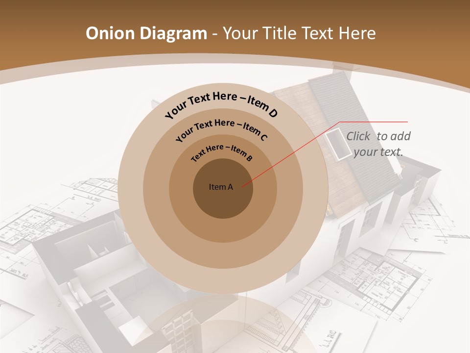 Architecture Model House Showing Building Structure PowerPoint Template