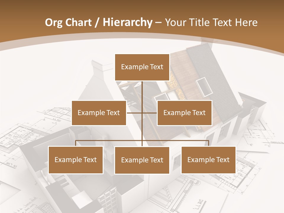 Architecture Model House Showing Building Structure PowerPoint Template