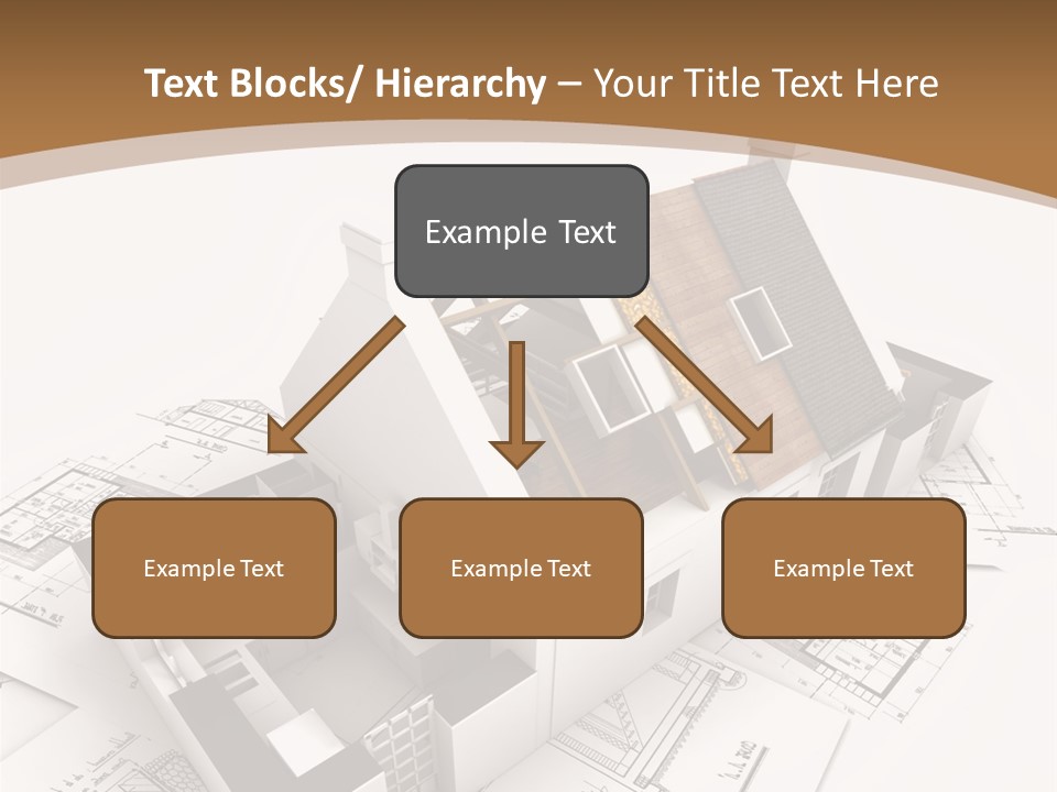 Architecture Model House Showing Building Structure PowerPoint Template