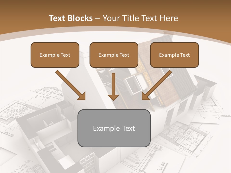 Architecture Model House Showing Building Structure PowerPoint Template