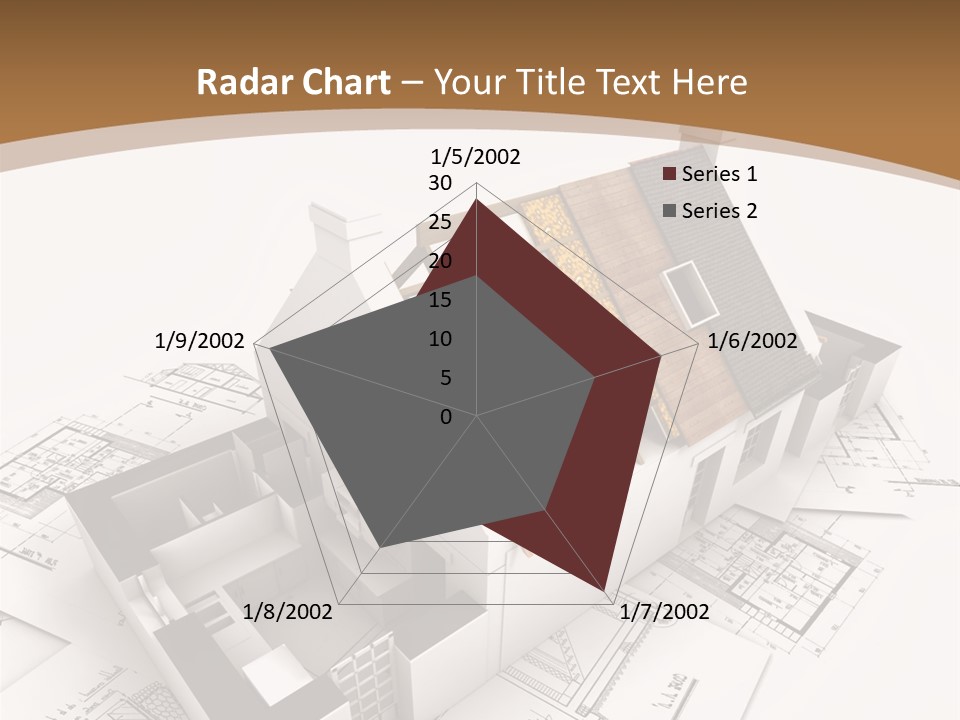Architecture Model House Showing Building Structure PowerPoint Template