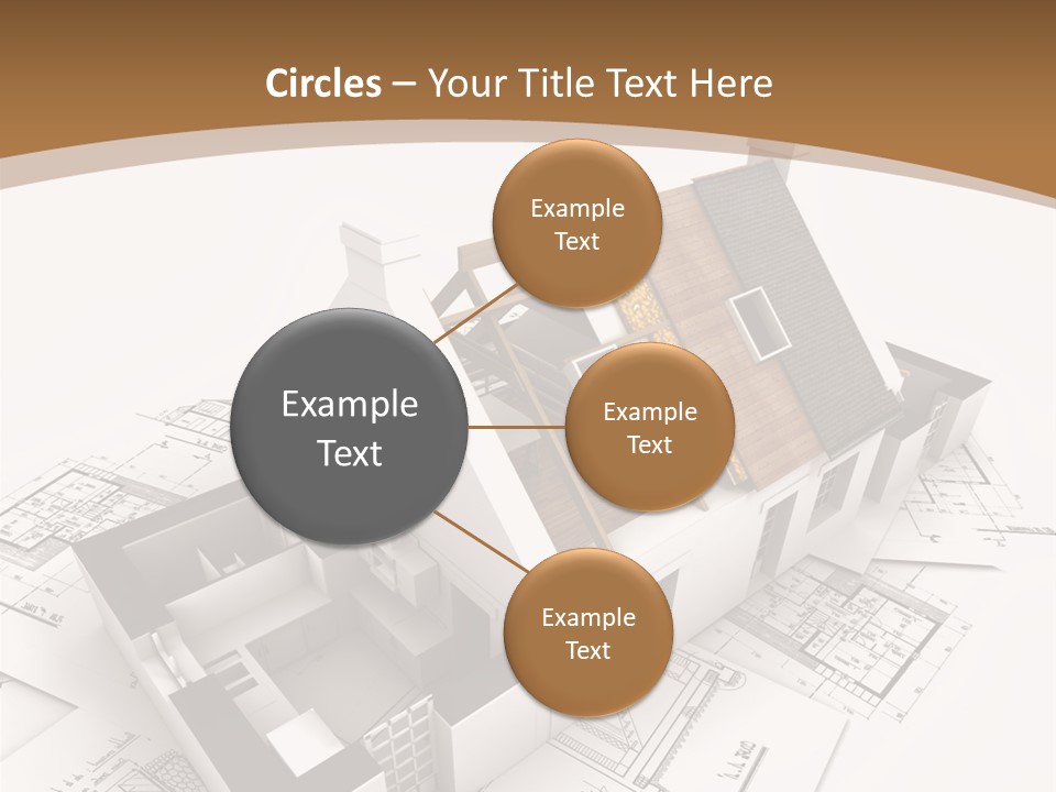 Architecture Model House Showing Building Structure PowerPoint Template