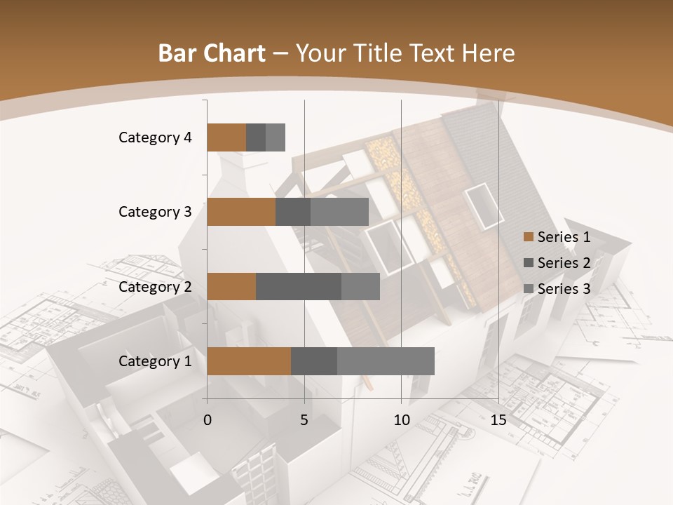 Architecture Model House Showing Building Structure PowerPoint Template
