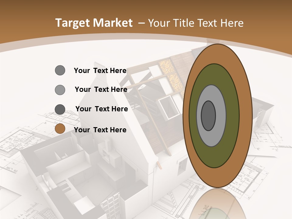 Architecture Model House Showing Building Structure PowerPoint Template